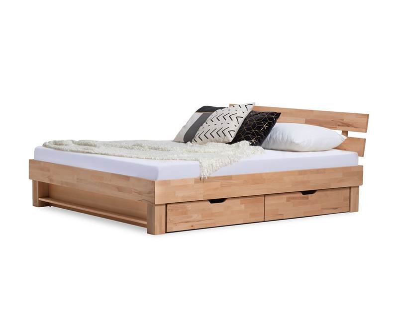 Tweepersoons houten bed Kreta compleet