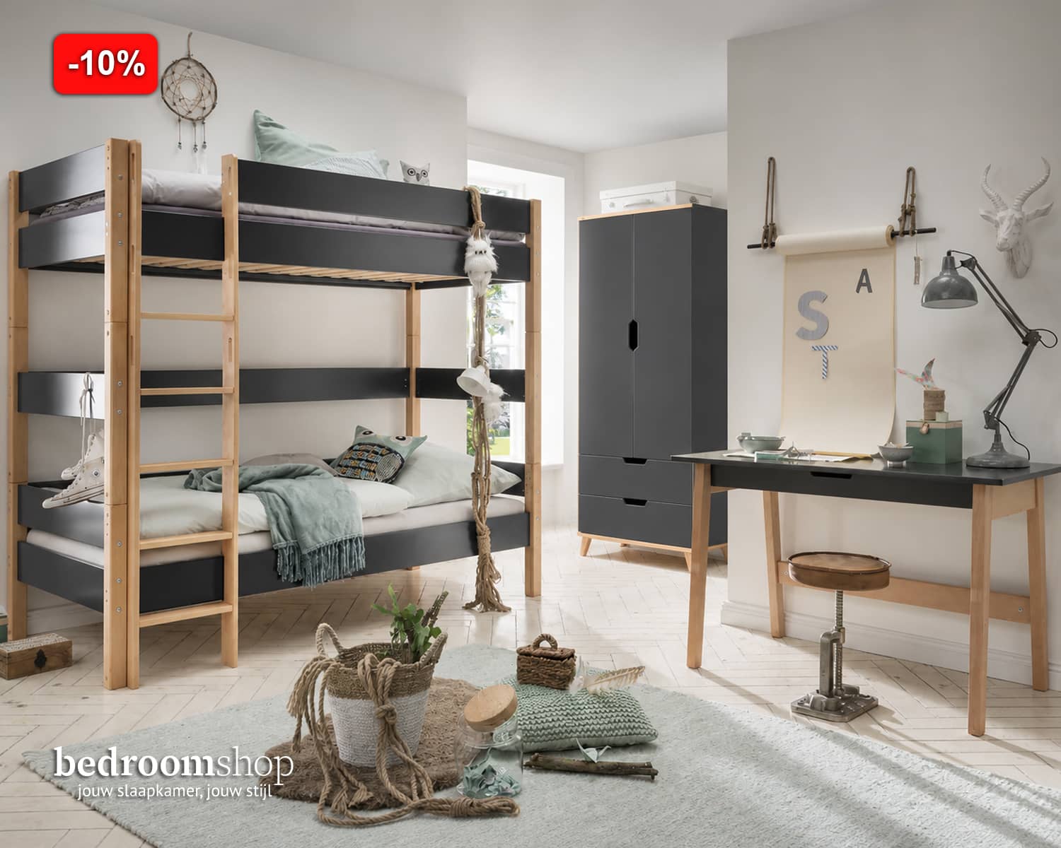Kinderkamer met stapelbed