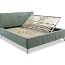 Groen stoffen bed opbergruimte