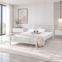 Metalen bed wit