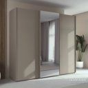 Taupe schuifdeurkast spiegel (fango)