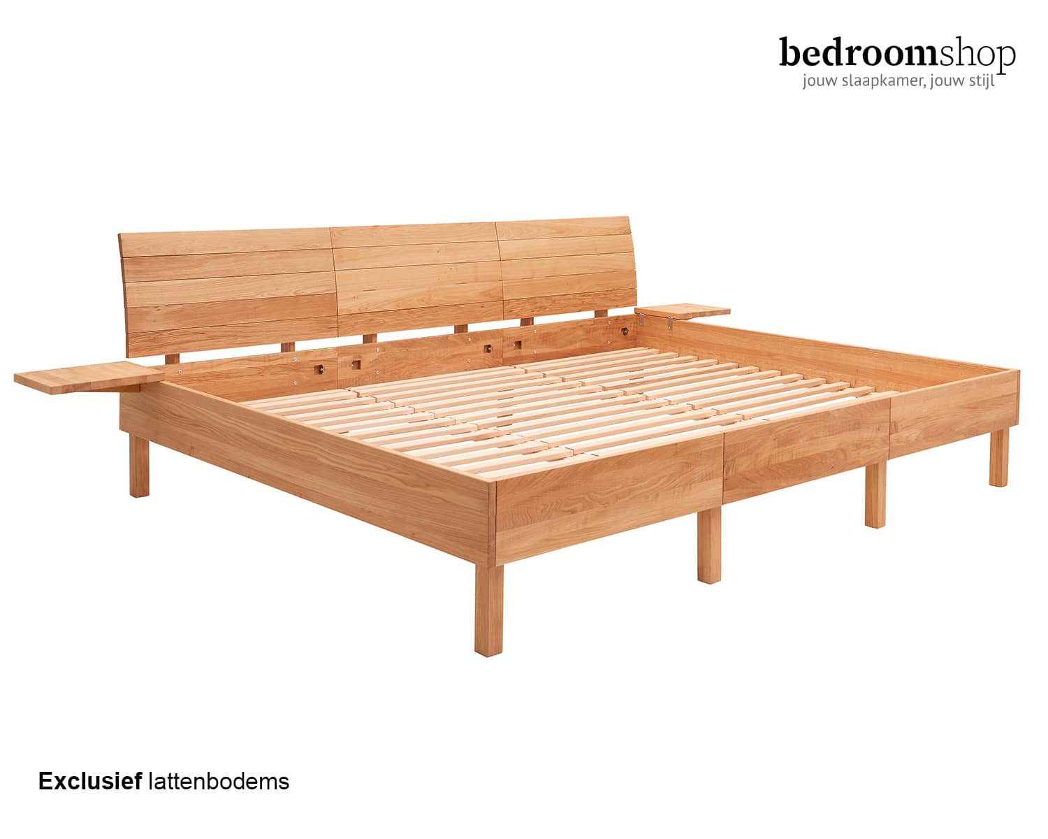 Groot bed massief hout 270