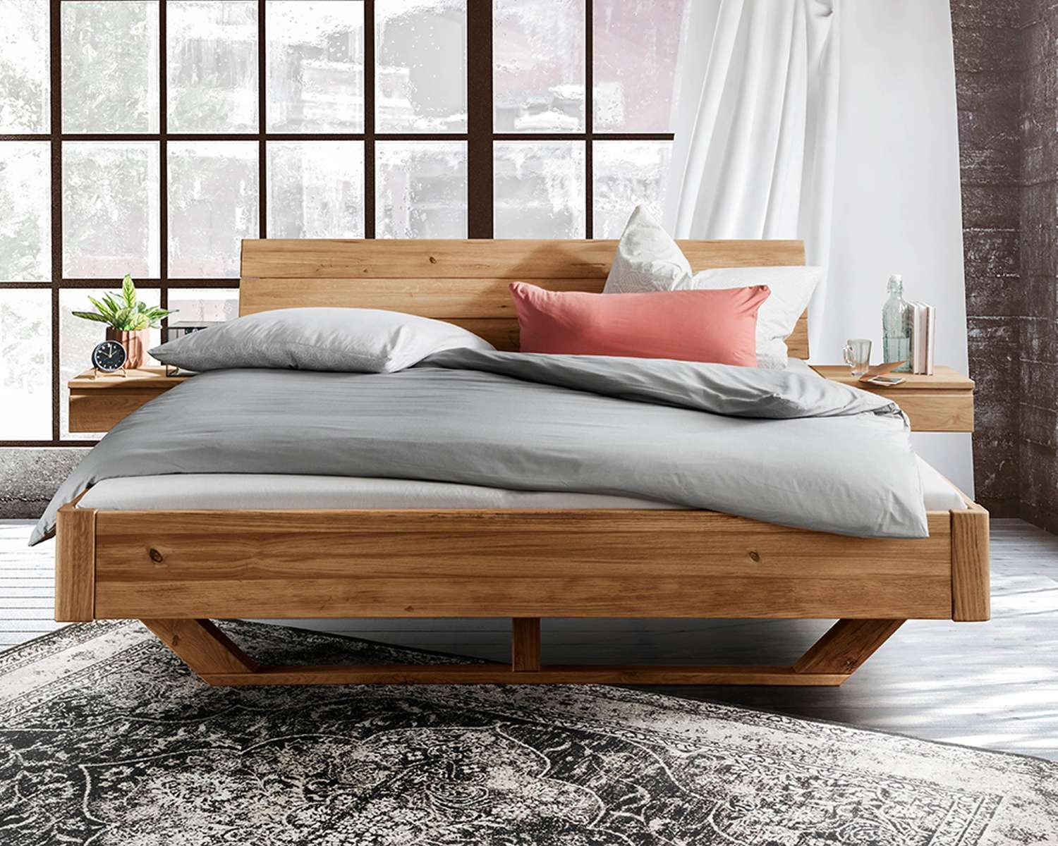 Massief houten bed Wellston voeteneinde Massief houten bed Wellston voeteneinde