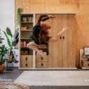Kinderkast wit met houtlook (modern)