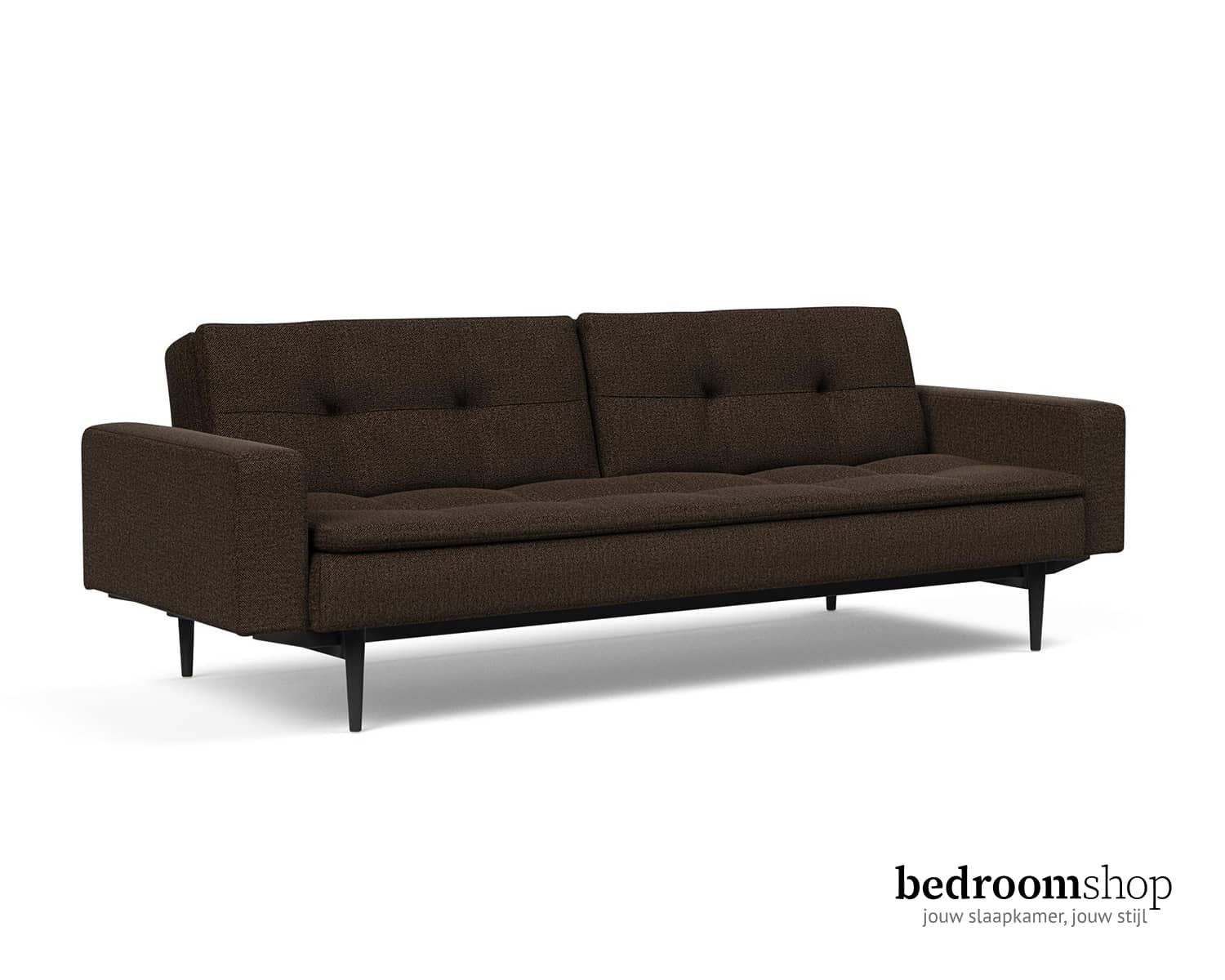 3-zits slaapbank bruin