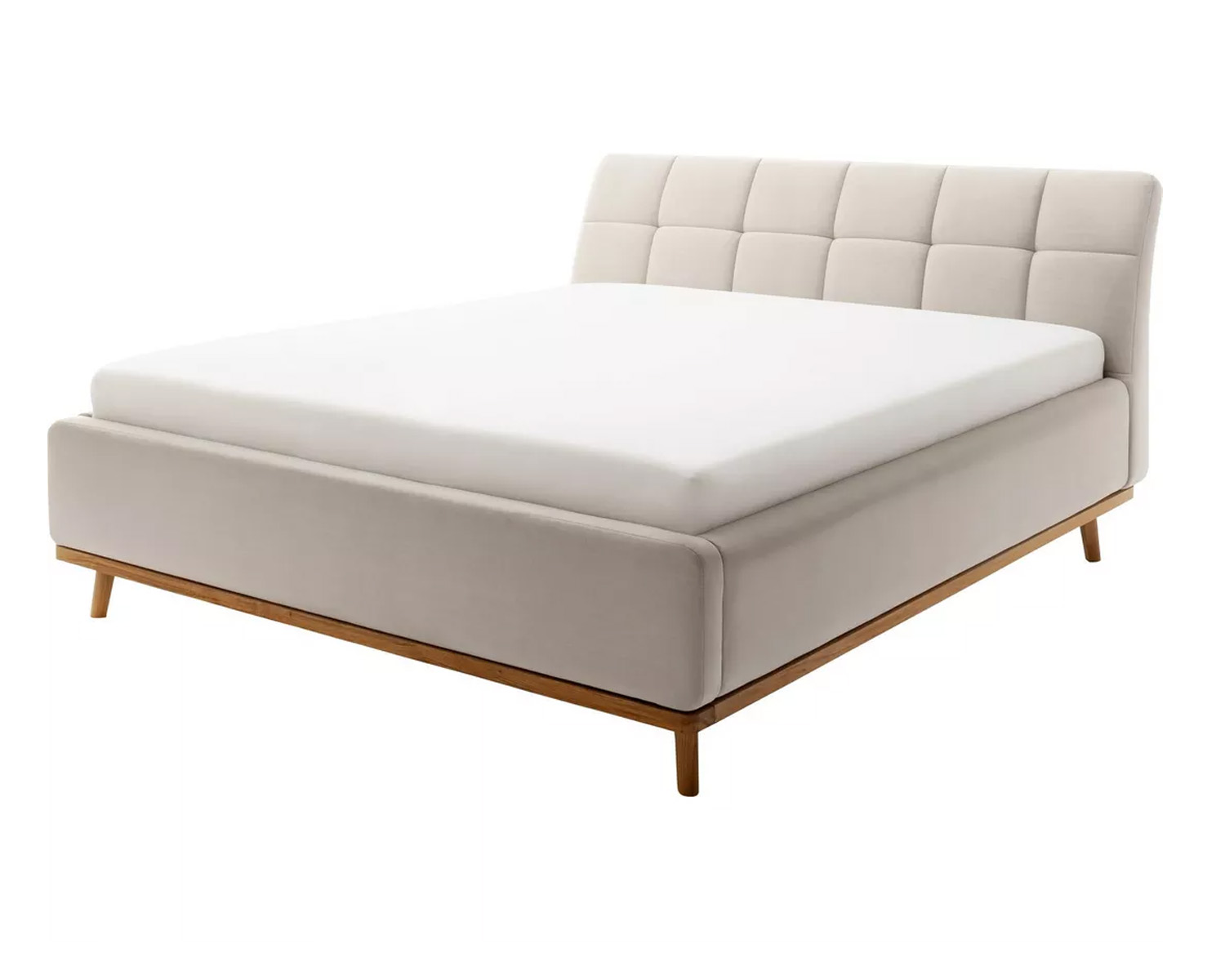 Beige / creme kleurig bed