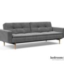 Grijze slaapbank luxe met leuningen