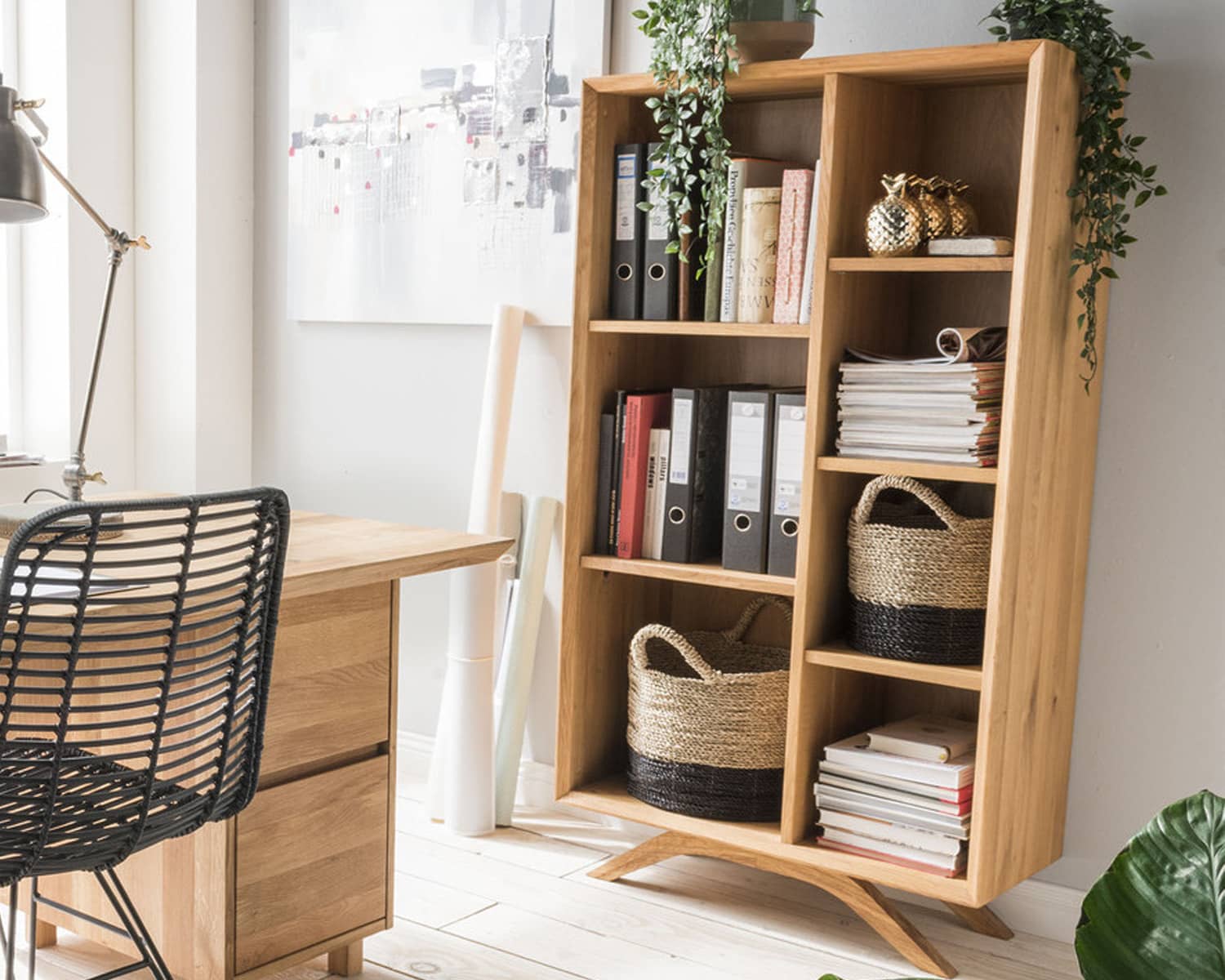 Houten kast thuiskantoor Houten kast thuiskantoor