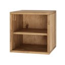 Wild eiken wandkubus met inlegplank