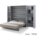 Klapbed grijs verticaal 180x200