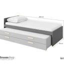 Kinderbed met logeerbed (onderschuifbed)
