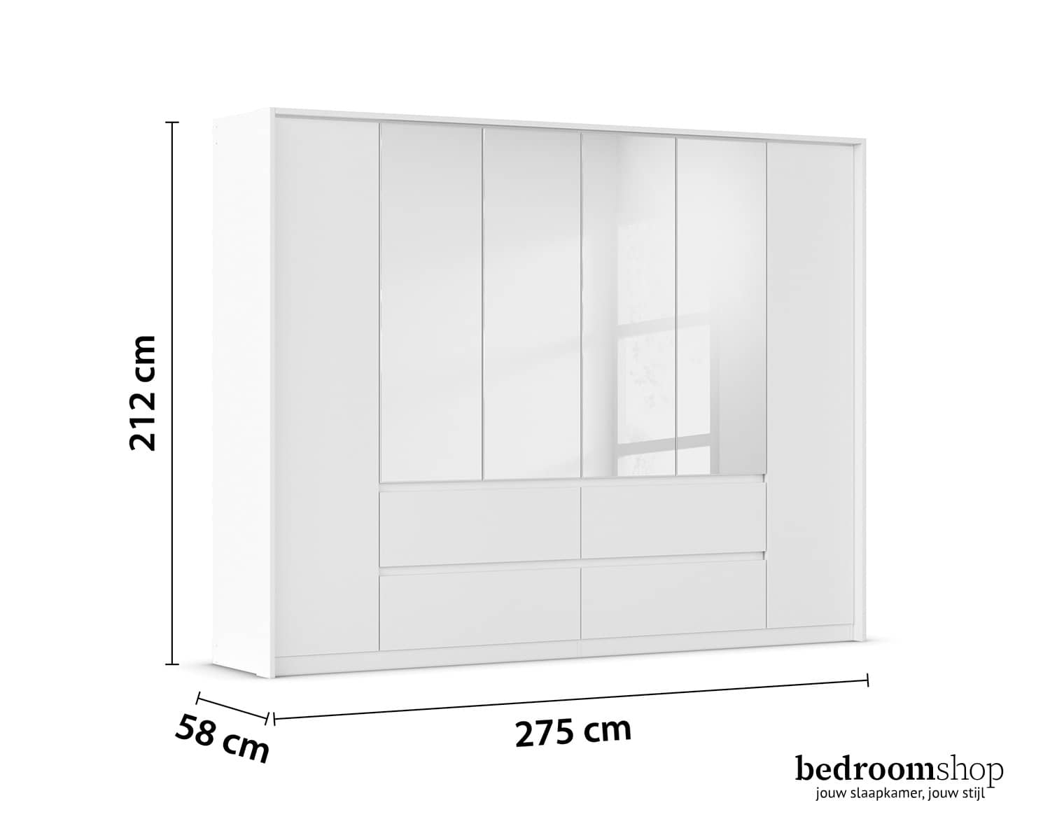 Kledingkast 275 cm wit Kledingkast 275 cm wit