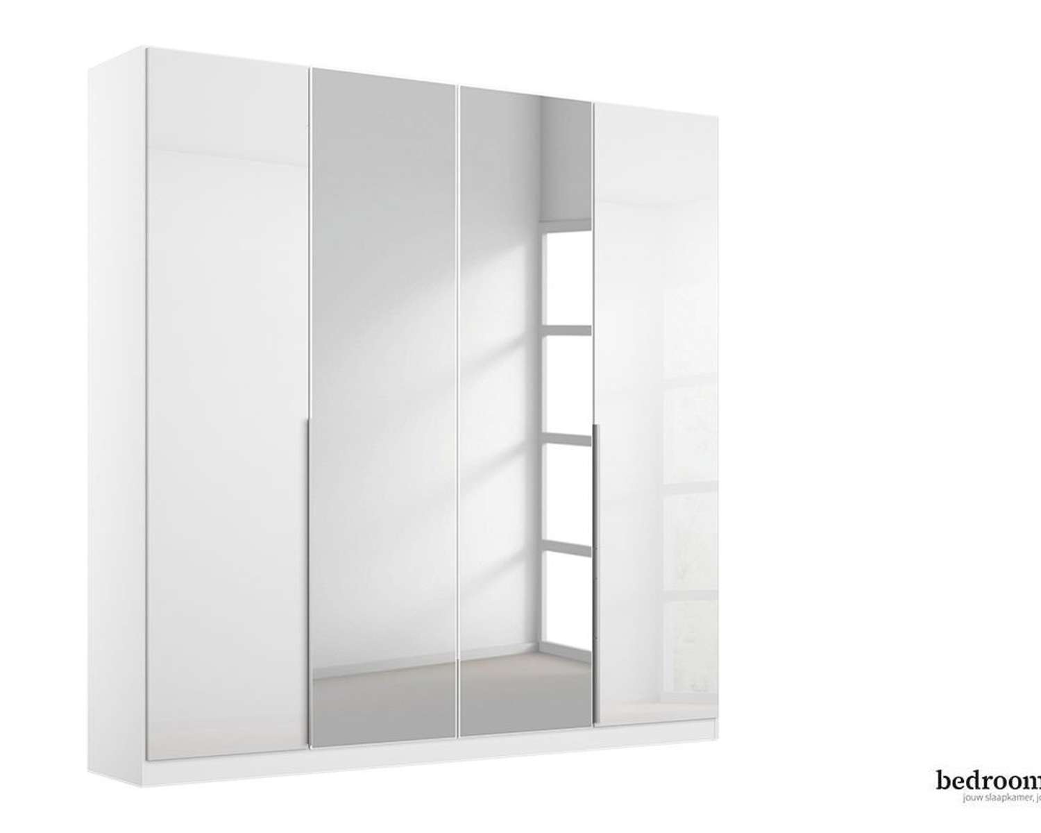 Witte kast met spiegels Witte kast met spiegels