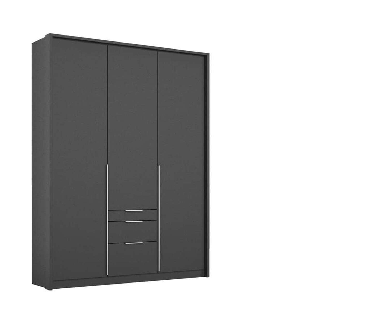 Metallic grijze kledingkast met lades Metallic grijze kledingkast met lades