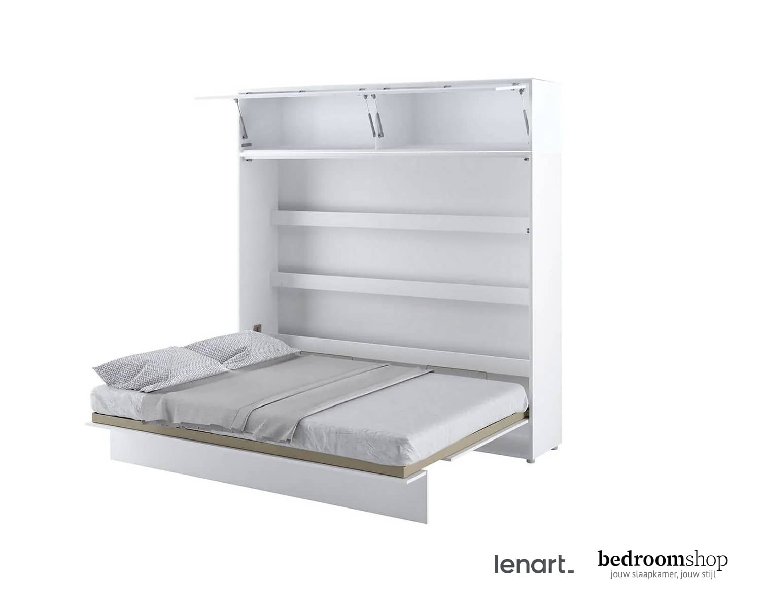 Opklapbed Hoogglans wit 160x200 Opklapbed Hoogglans wit 160x200