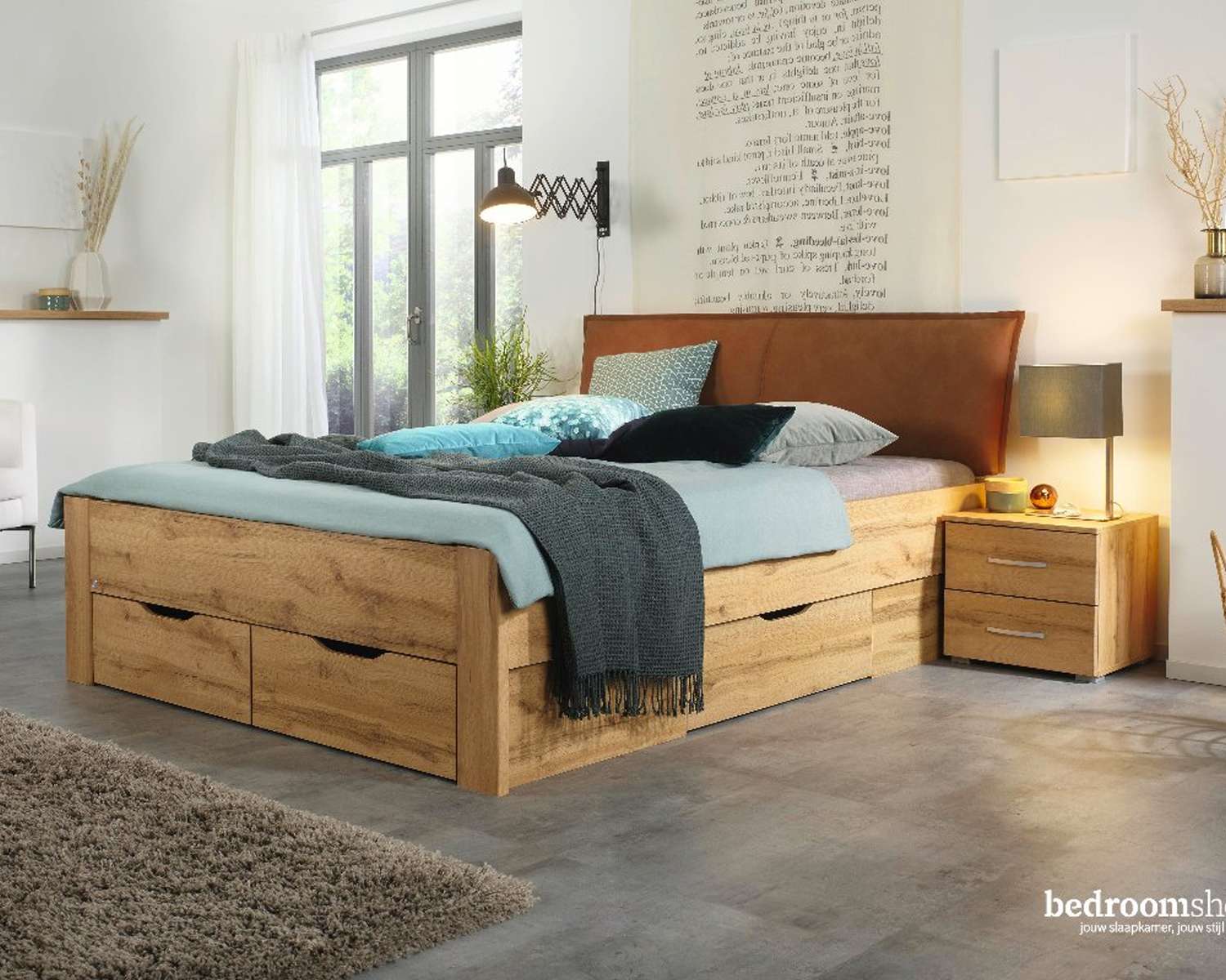 houten bed 180x200 met lades houten bed 180x200 met lades