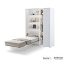 90x200 opklapbed wit met kast