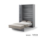 Opklapbed grijs 120 met kast