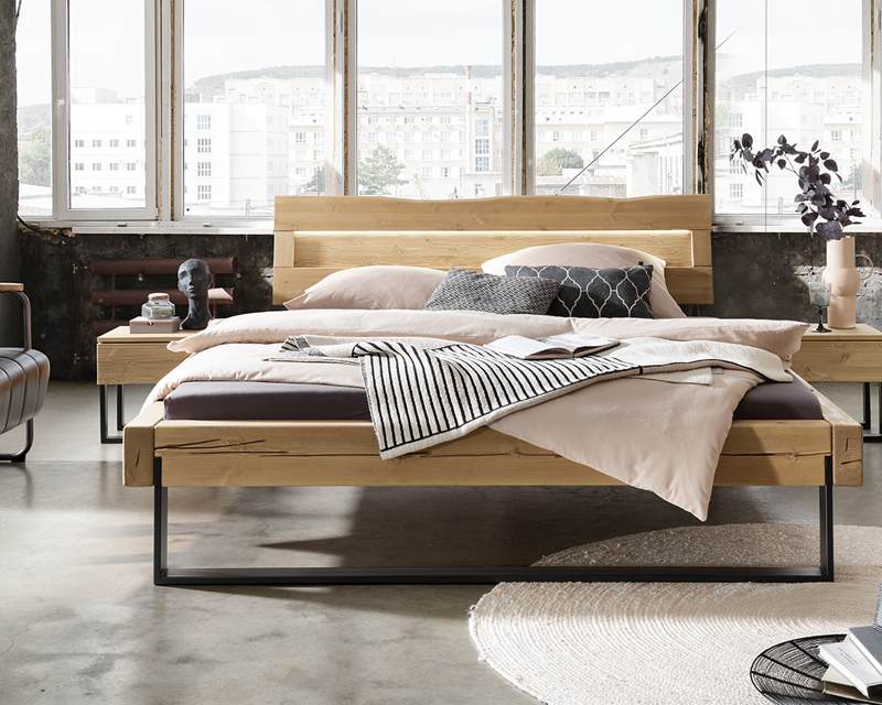 Massief grenen houten bed