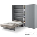 120 grijs regaal boekenkast 2 deurs