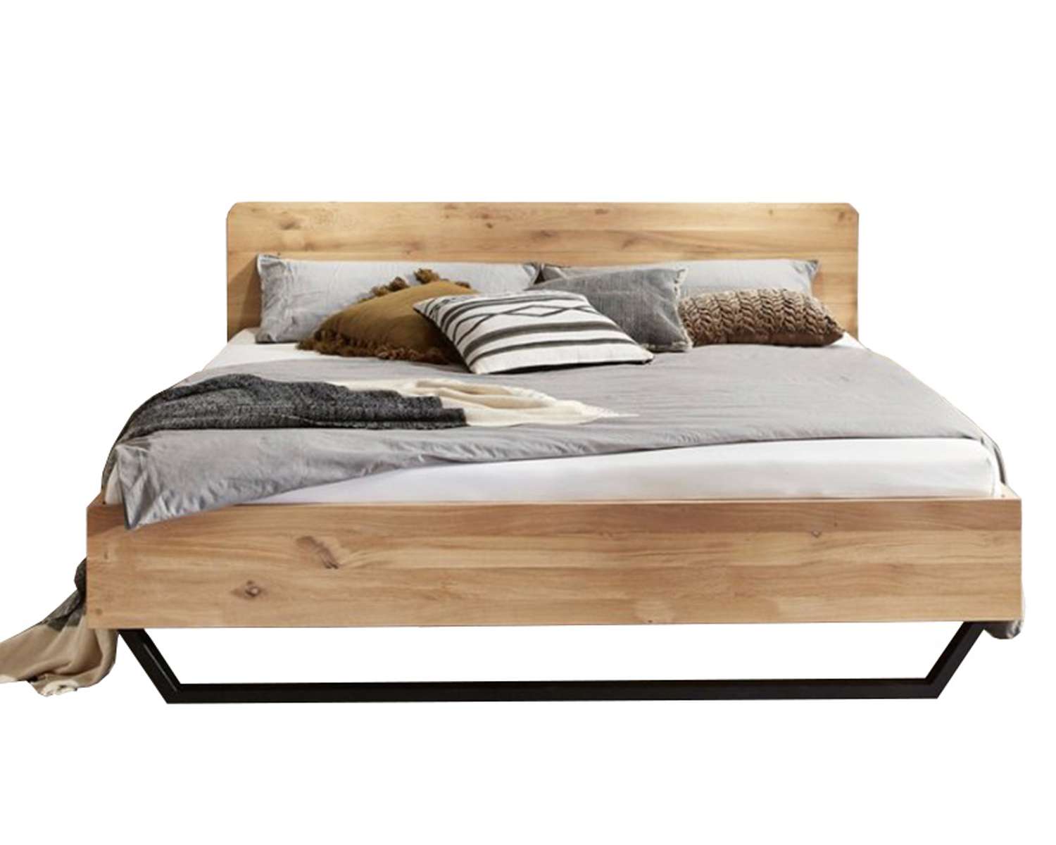Tweepersoonsbed hout eiken Tweepersoonsbed hout eiken