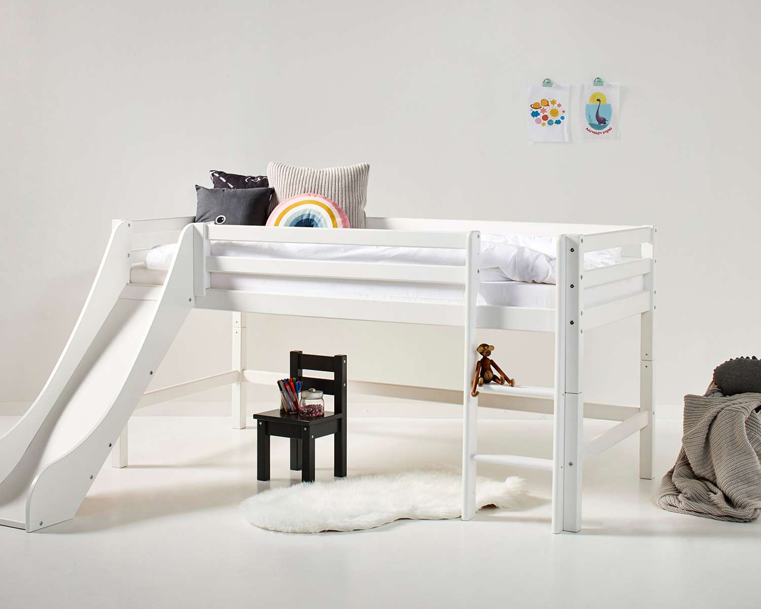 Halfhoogslaper met glijbaan