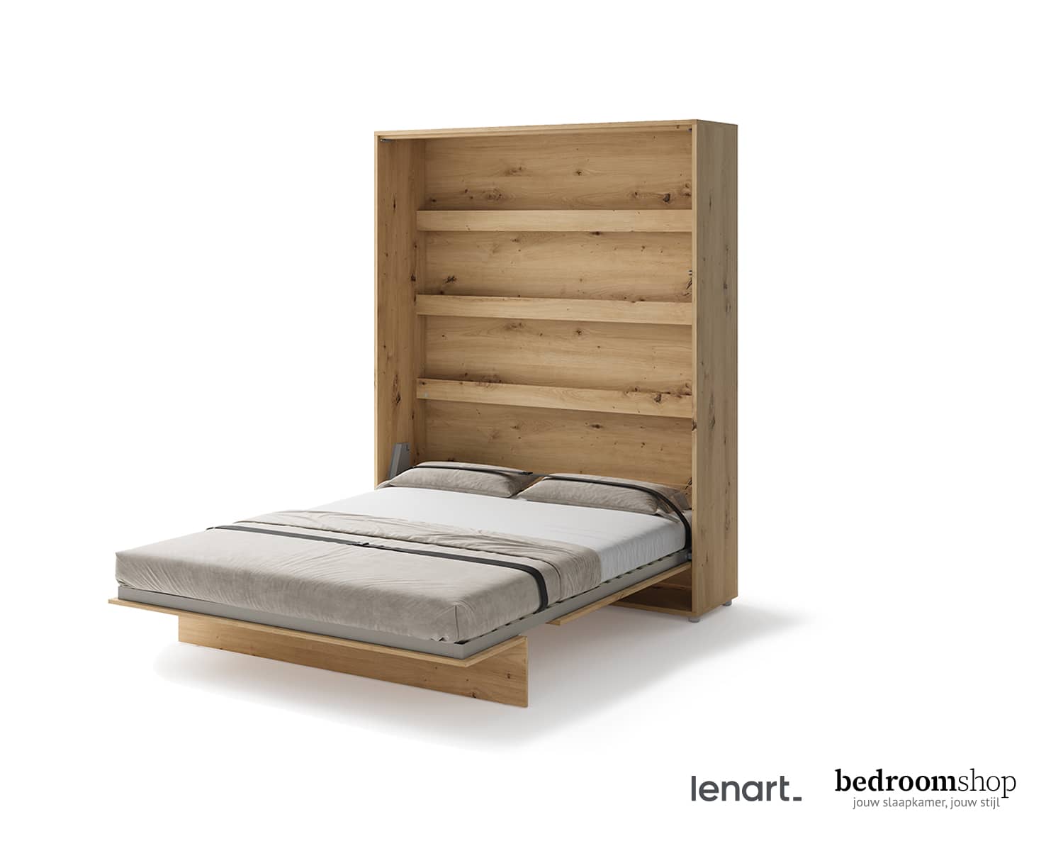 (imitatie) eiken opklapbed 160x200