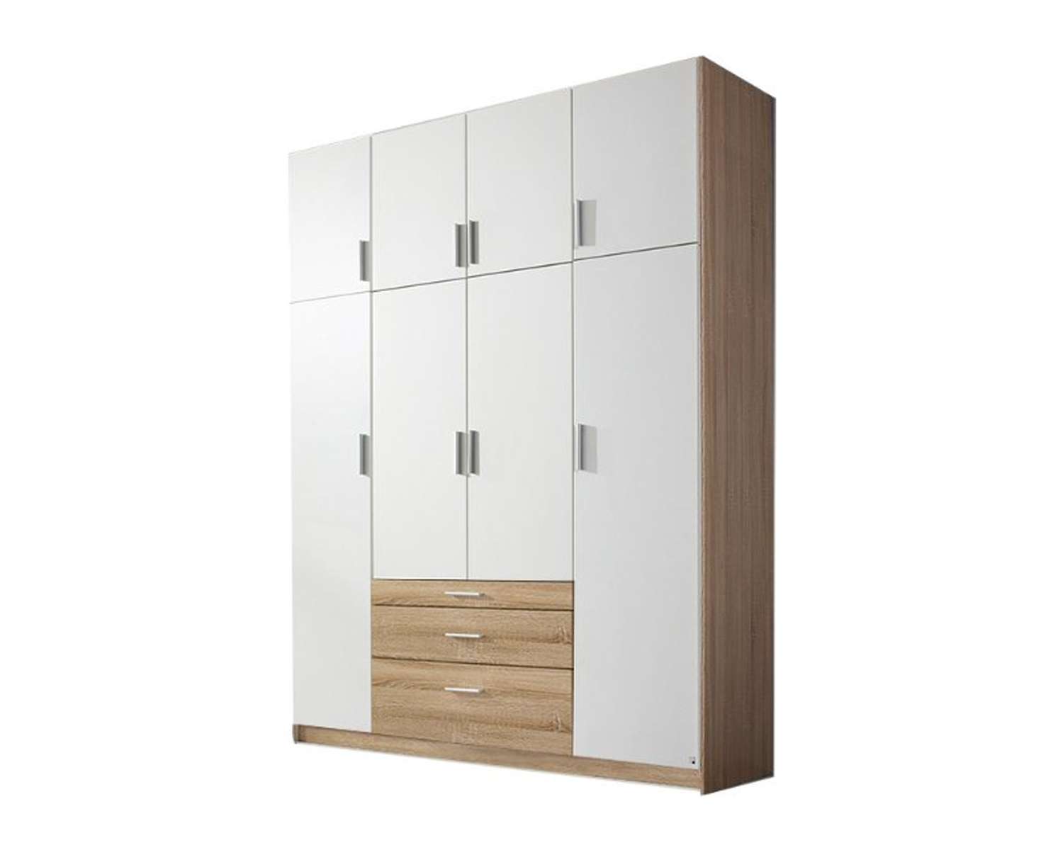 Draaideurkast Montana zand eiken met alpine witte deuren 181cm breed Draaideurkast Montana zand eiken met alpine witte deuren 181cm breed