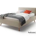 Stoffen bed taupe