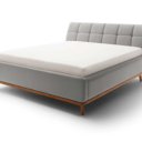 Gestoffeerd bed luxueuze lichtgrijs