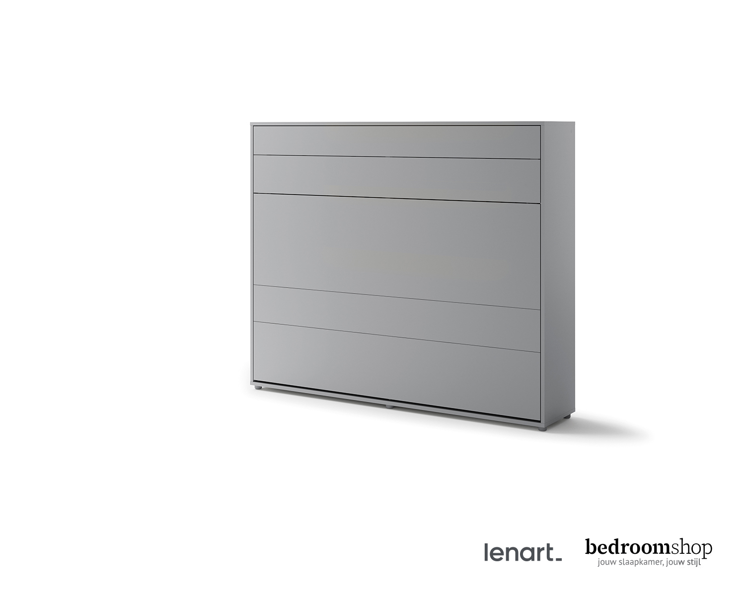 Grijs opklapbed Horizon dichtgeklapt Grijs opklapbed Horizon dichtgeklapt