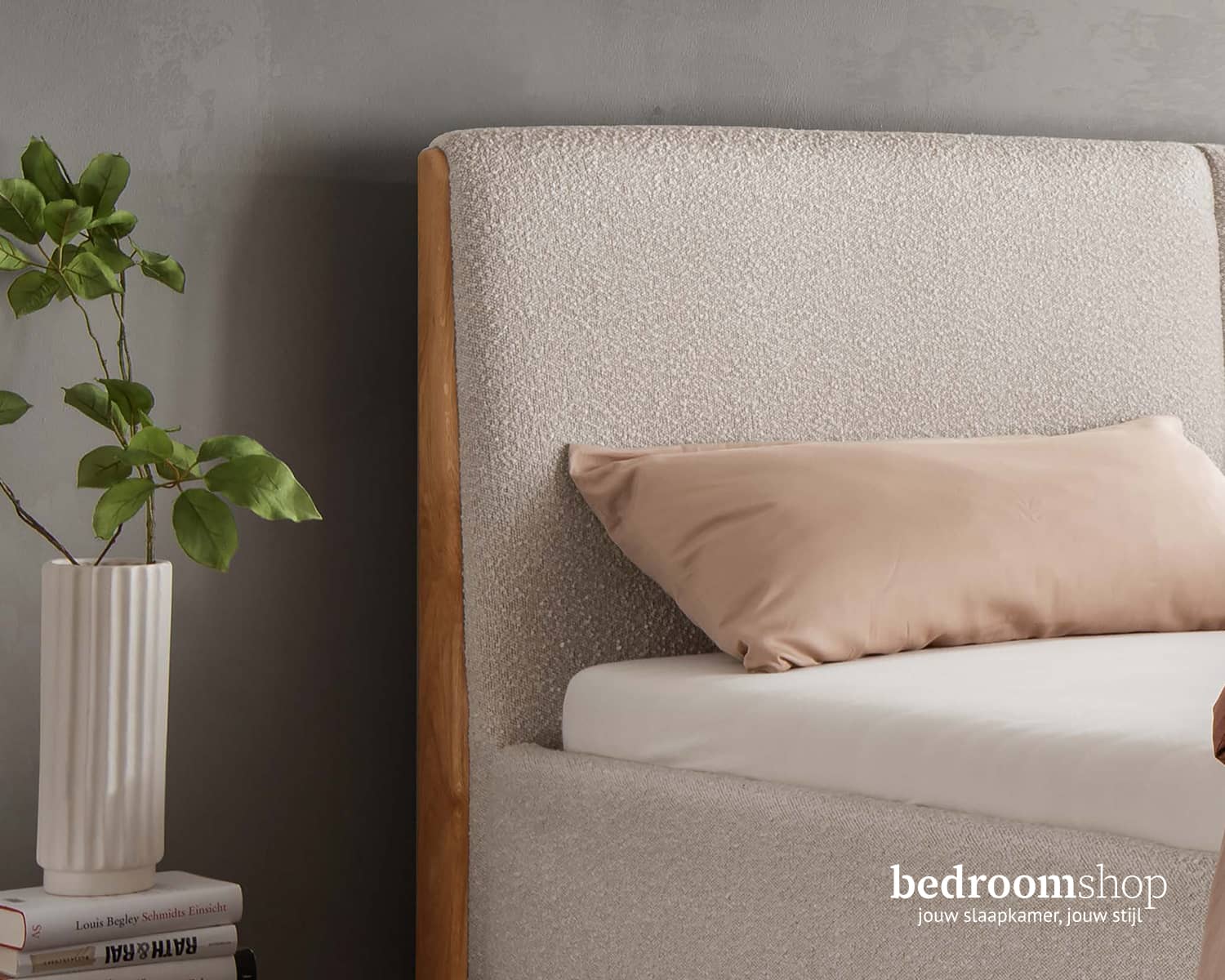 Stoffen bed 200x200 - Pearl stof