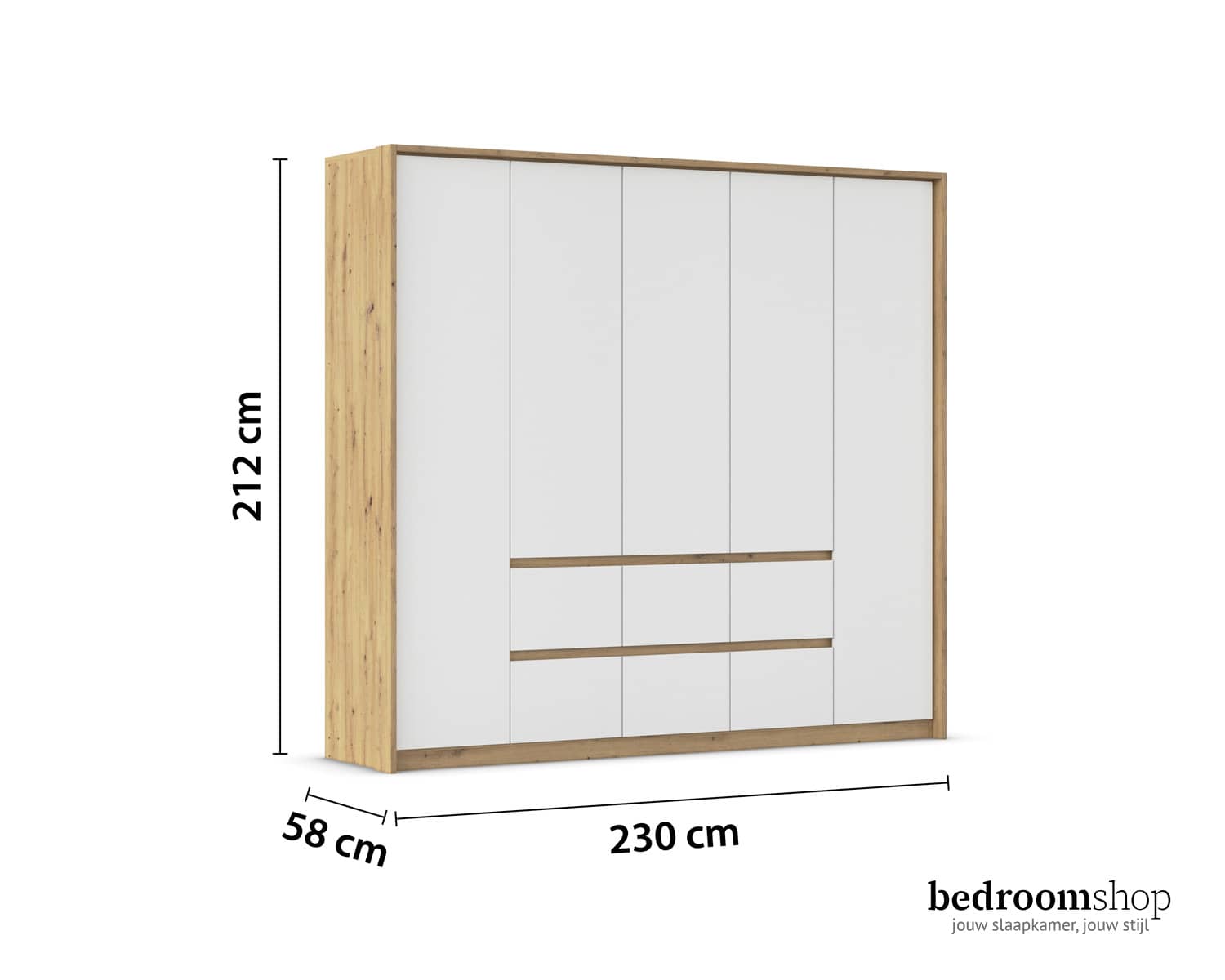 Kledingkast 230 cm draaideuren Kledingkast 230 cm draaideuren