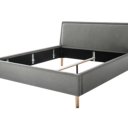 Lichtgrijs stoffen bed