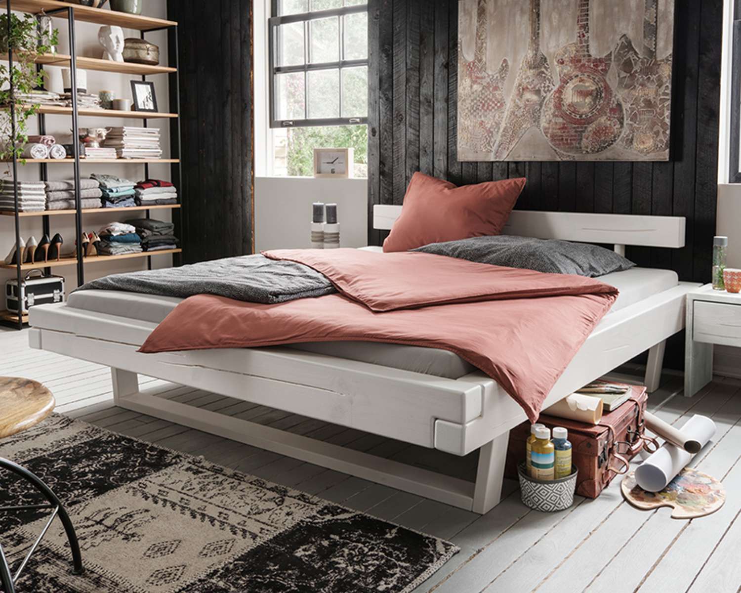 Grenen balken bed Whitley in ruimte Grenen balken bed Whitley in ruimte