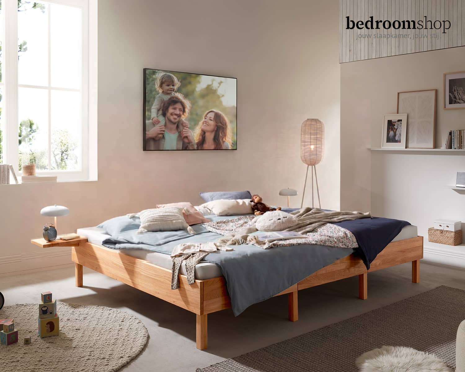 Familiebed zonder hoofdbord