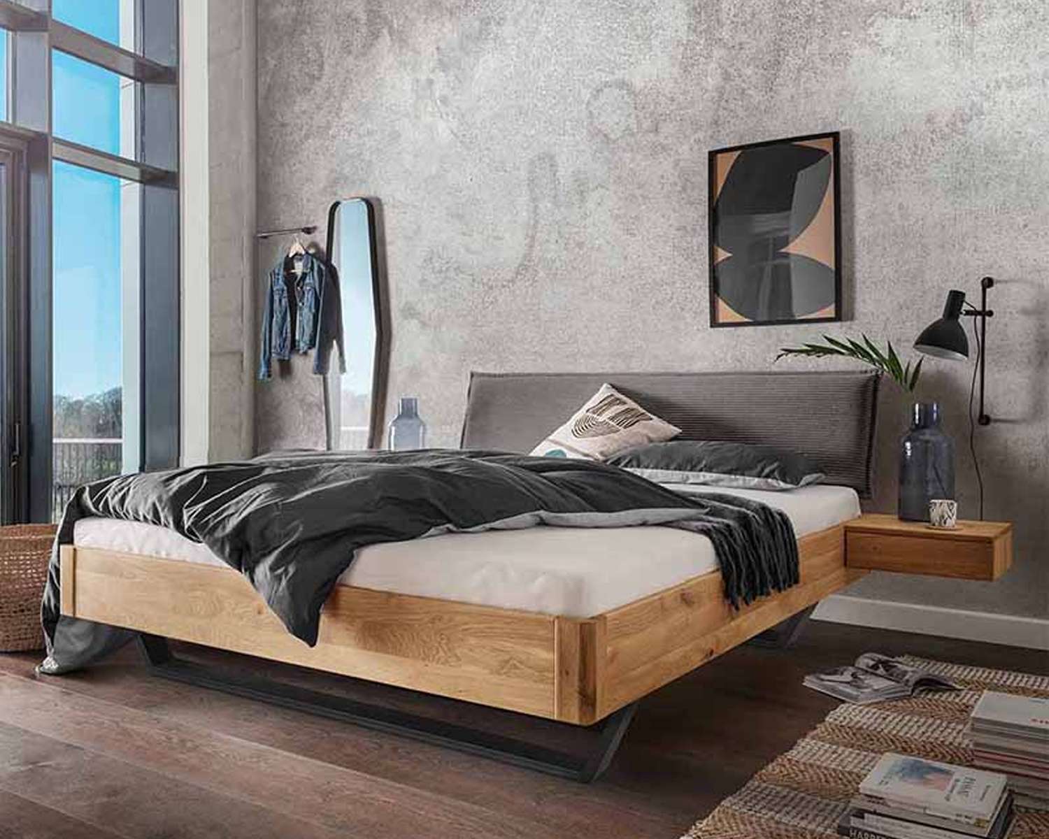Massief houten bed Easton