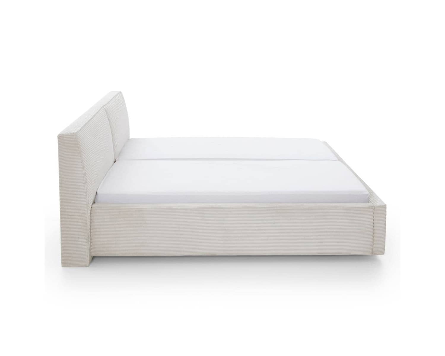 Tweepersoonsbed stof beige Tweepersoonsbed stof beige