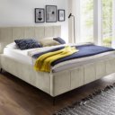Stoffen bed beige