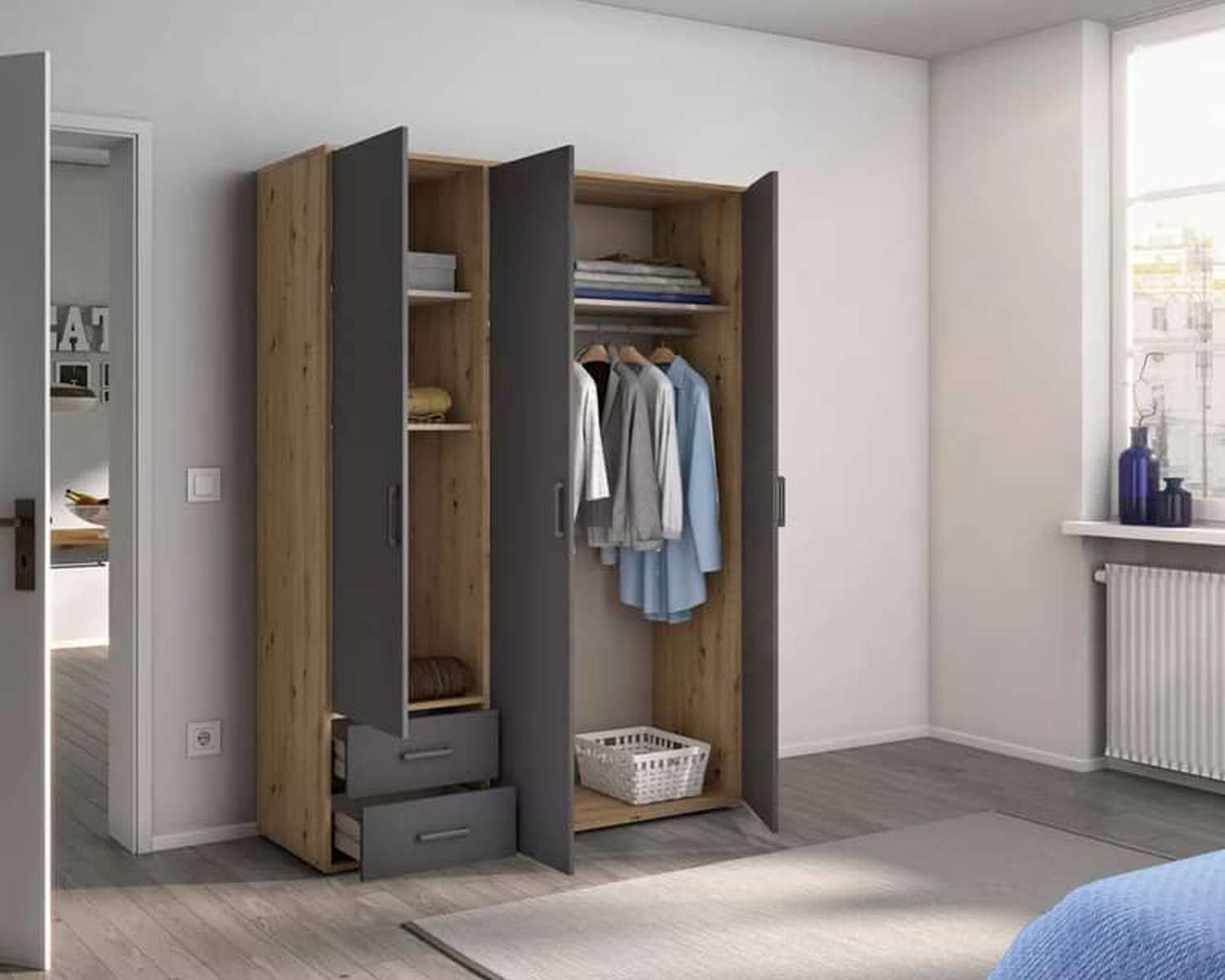 3-deurs draaideurkast 3-deurs draaideurkast