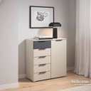 Combi commode champagne metallic grijs