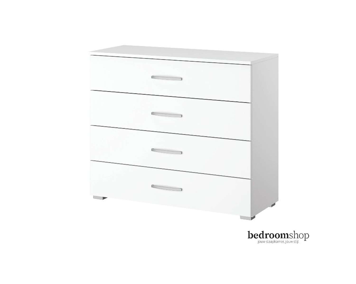 Witte ladencommode met vier lades Witte ladencommode met vier lades