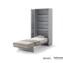 Opklapbed met kleine boekenkast grijs