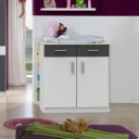 Babycommode jongens grafiet wit