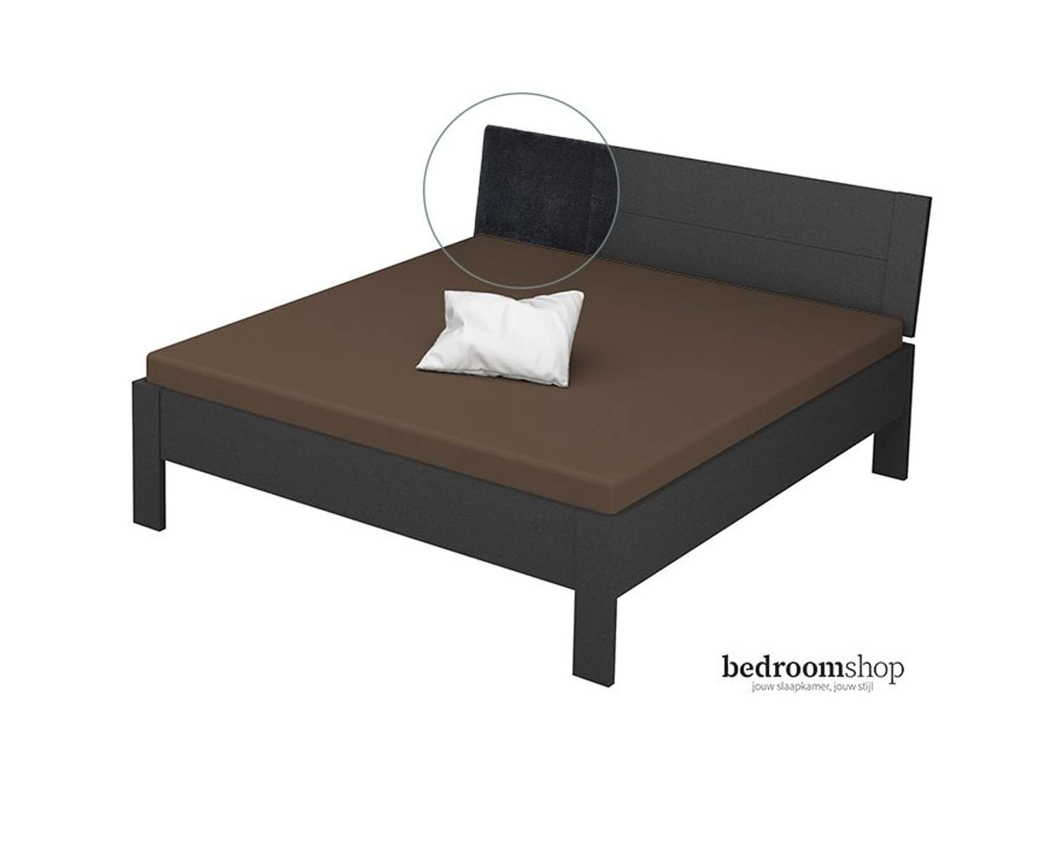 Grijs metallic 180x200 stof charcoal Grijs metallic 180x200 stof charcoal