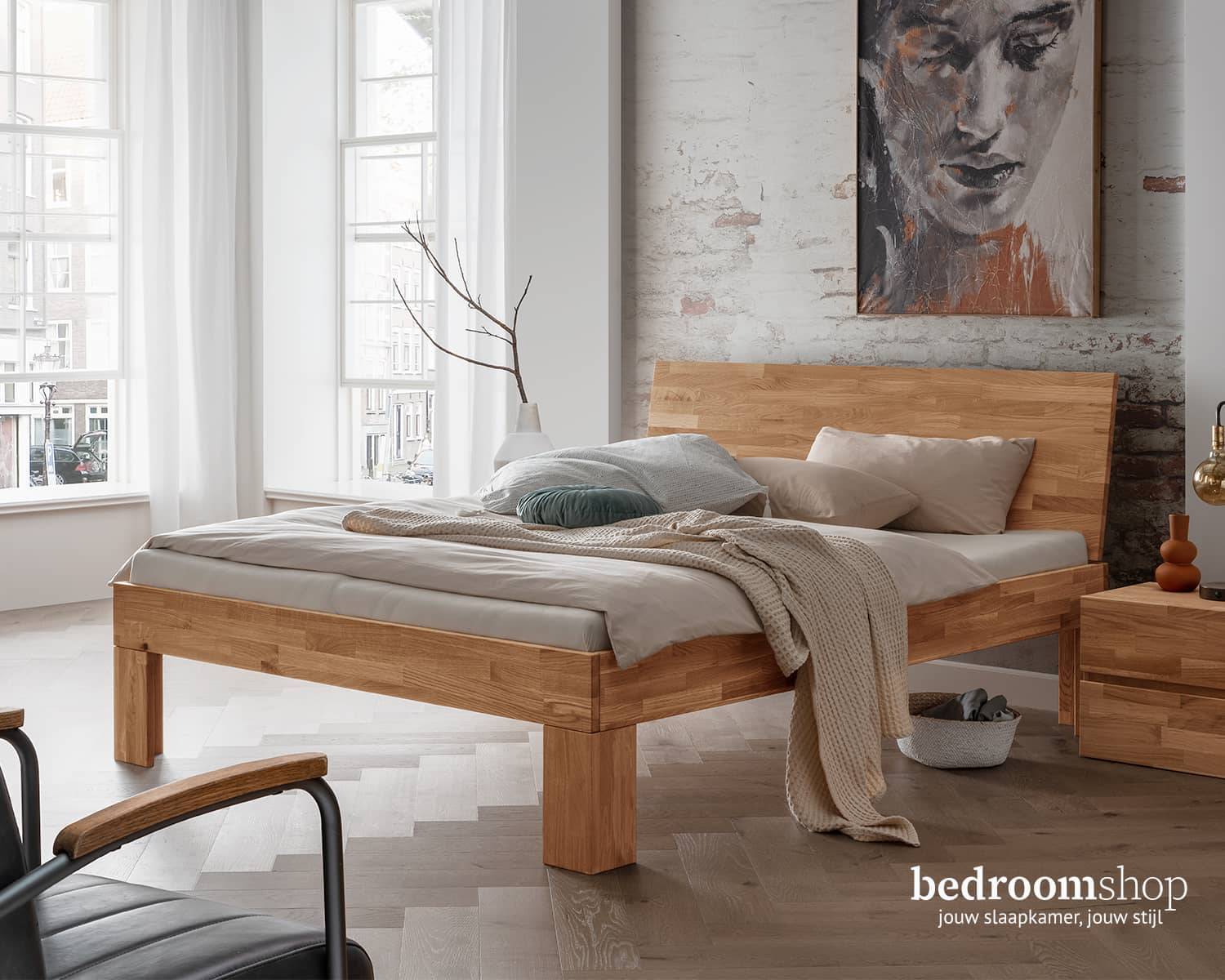 Eiken bed Venetië Eiken bed Venetië