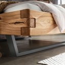 Eiken bed massief