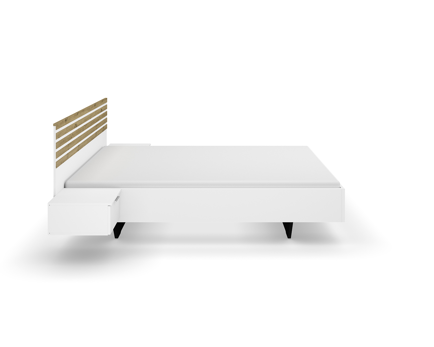 Bed voor twee personen met lamellen