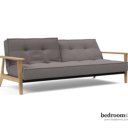 Grijze bedbank met armleuningen