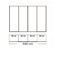 4 deurs - 330cm breed